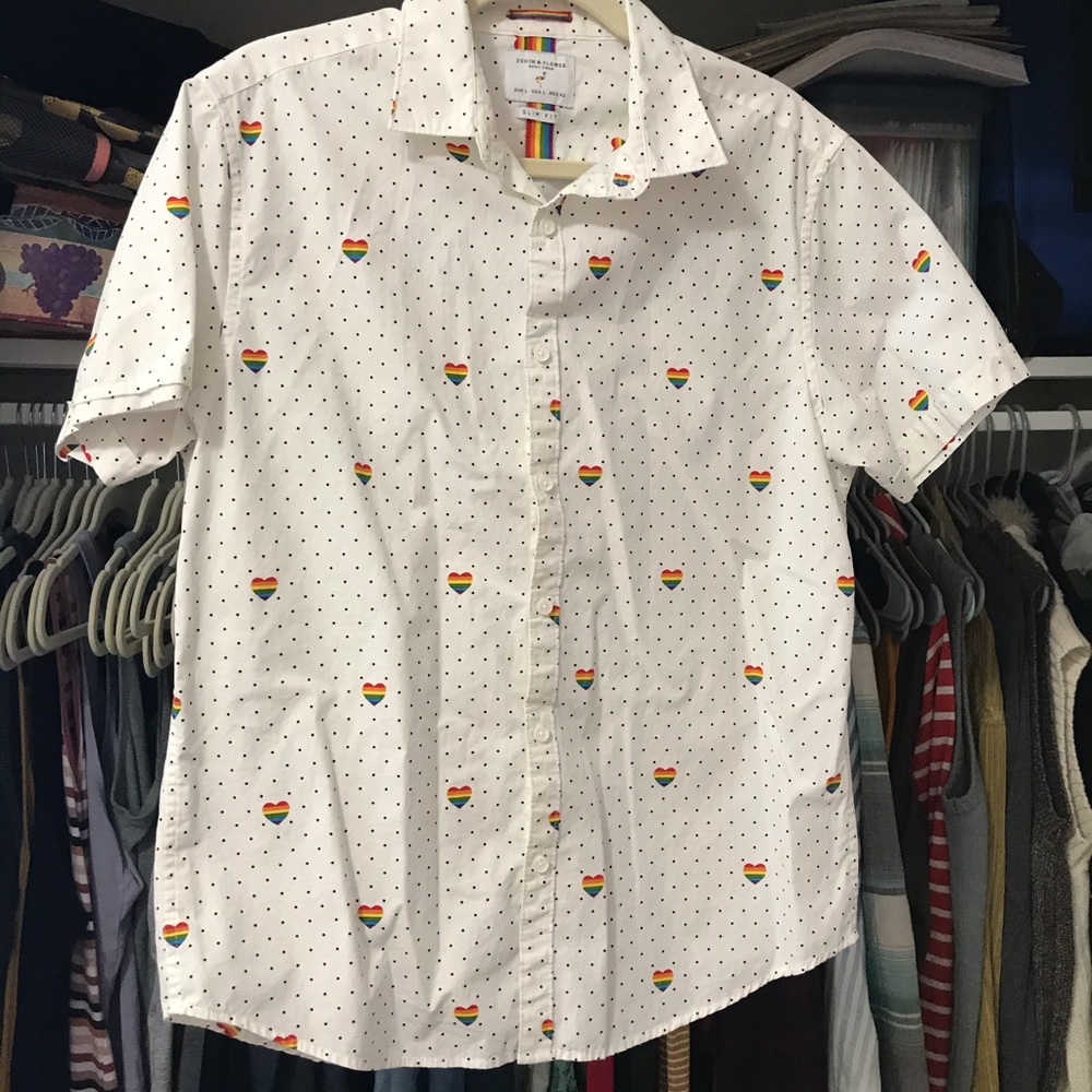 Pride Hearts Button Down 🏳️‍🌈